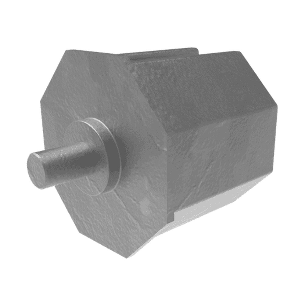 70 mm Alüminyum Sekizgen Boru Başı Pimli