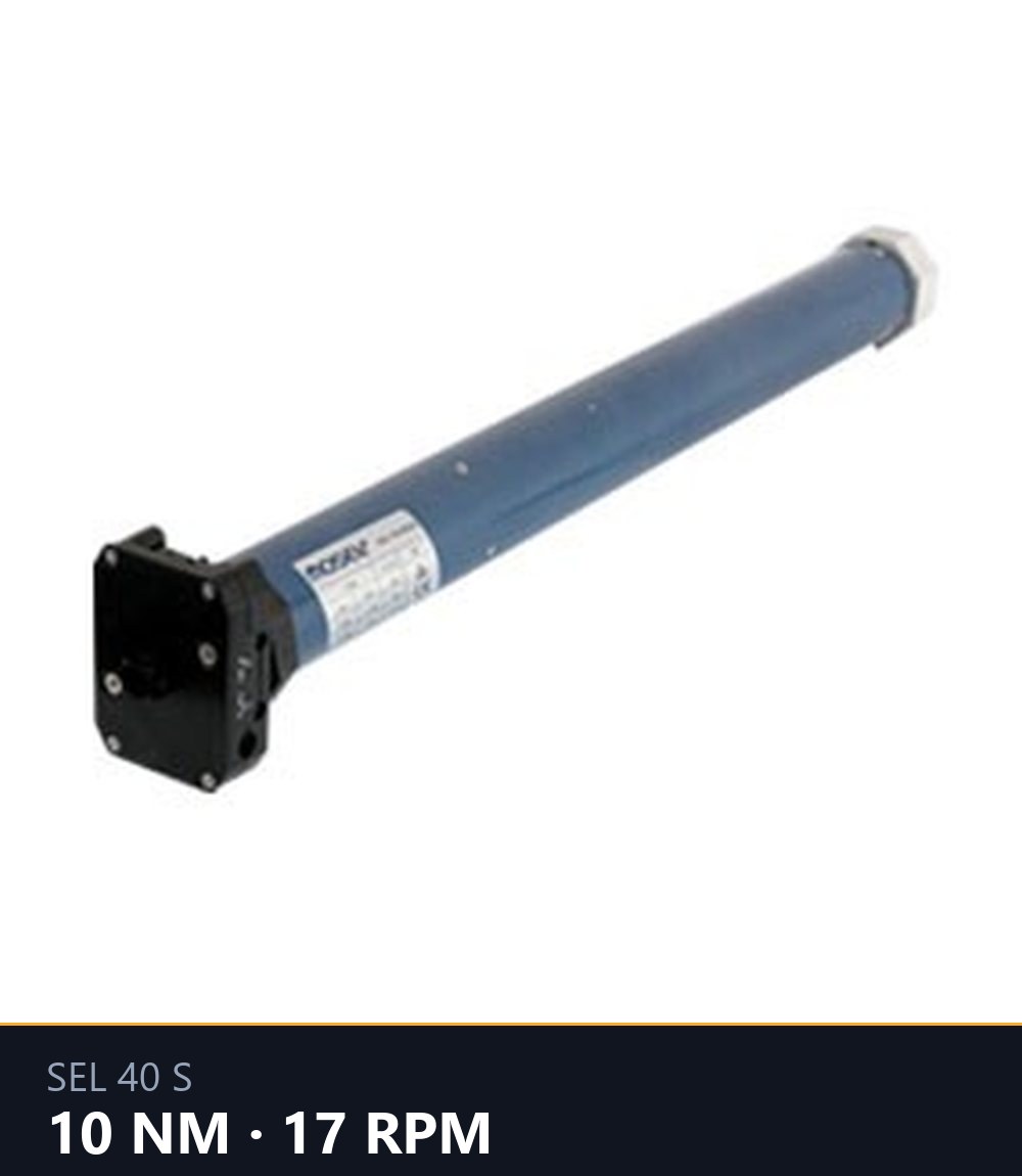 Mosel Sel 40 S 10NM/17RPM Düz Tüp Motor